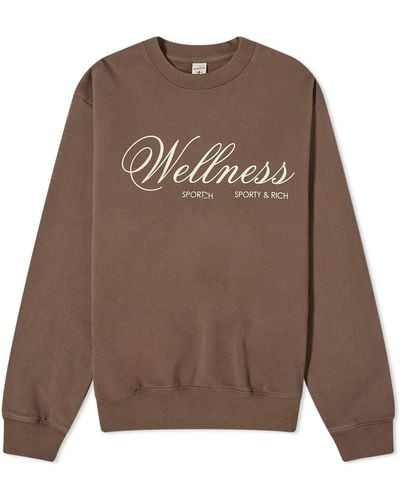 Sporty & Rich Carlyle Crew Sweat - Brown