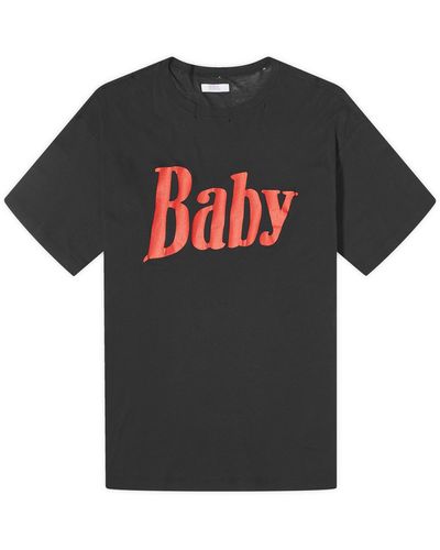 ERL Baby Crew Neck Distressed T-Shirt - Black
