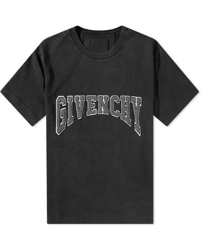 Givenchy Embroidered College Logo T-Shirt - Black