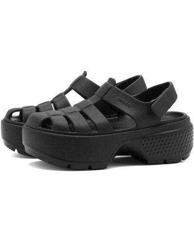 Crocs™ Stomp Fisherman Sandal - Black