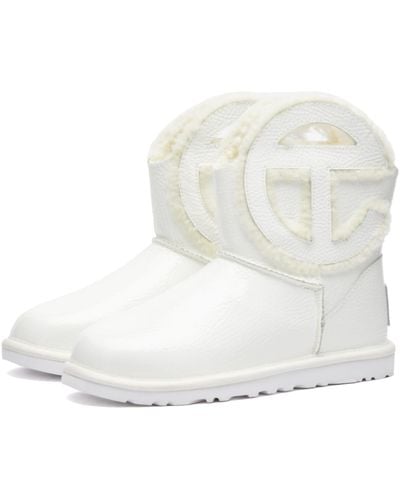 UGG X Telfar Mini Crinkle Boot - White