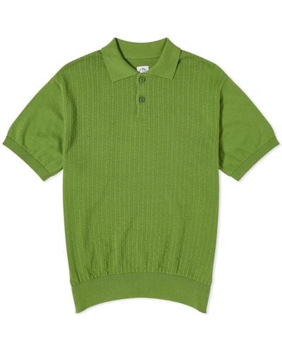 POLAR SKATE Miles Knit Polo Shirt - Green