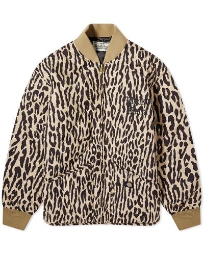 Wacko Maria Dickies Leopard Quilted Jacket - Black