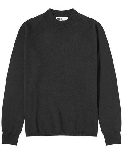MHL by Margaret Howell Crew Knit Sweat - Black