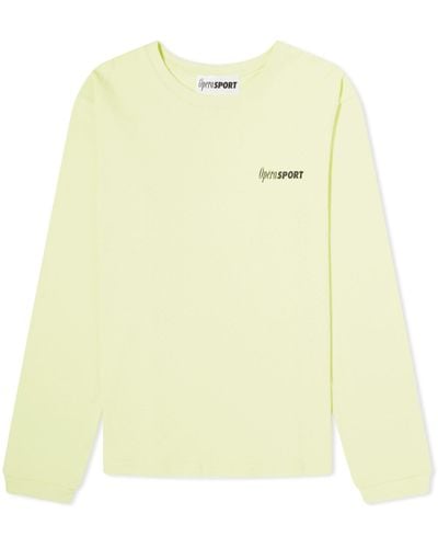 OperaSPORT Clivette Logo Long Sleeve T-Shirt - Yellow