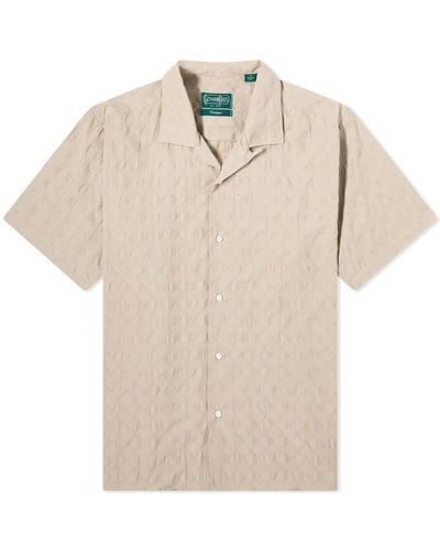 Gitman Vintage Japanese Ripple Jacquard Camp Shirt - Natural
