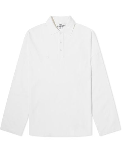 A.P.C. X Jw Anderson Murray Oversized Pique Polo Shirt - White