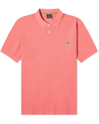 Paul Smith Regular Fit Zebra Polo Shirt - Pink
