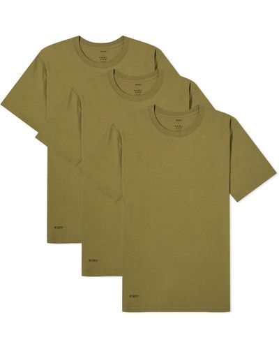 WTAPS 01 Skivvies 3-Pack T-Shirt - Green