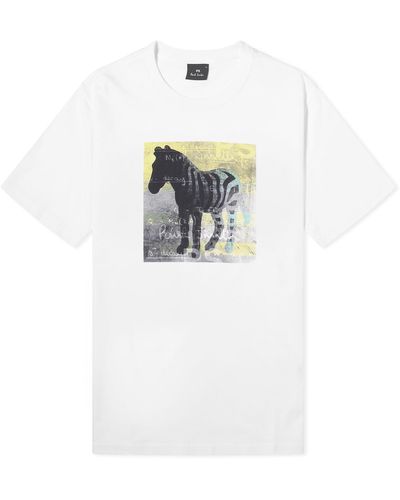 Paul Smith Zebra Square T-Shirt - White