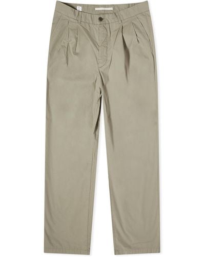 Norse Projects Benn Relaxed Typewriter Pleated Pants - Grey