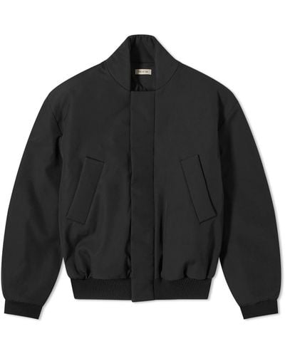 Fear Of God 8Th Wool Cotton Bomber Jacket - Black
