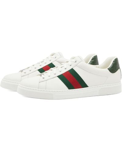Gucci Leather Ace Trainers - Multicolour