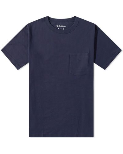 Goldwin High Gauge Pocket T-shirt - Blue