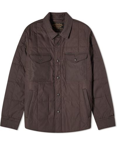 Filson Cover Cloth Quilted Shirt Jacket - Brown