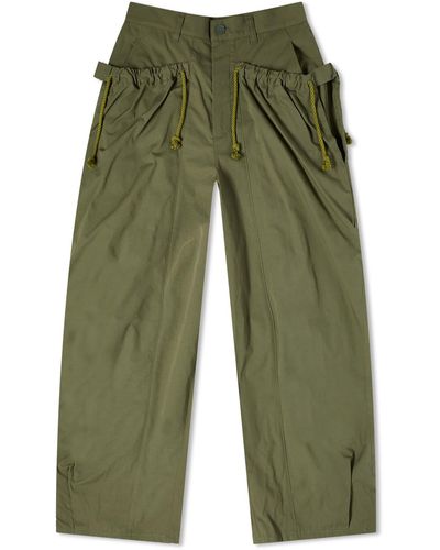 Digawel Gather Pants - Green