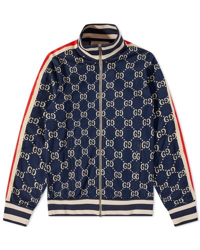 Gucci All Over gg Track Jacket - Blue