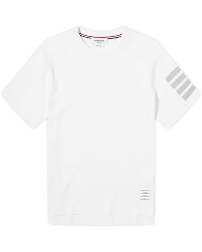 Thom Browne 4-Bar Tonal T-Shirt - White