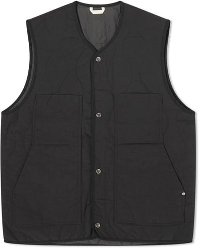 Norse Projects Peter Waxed Nylon Insulated Vest - Black