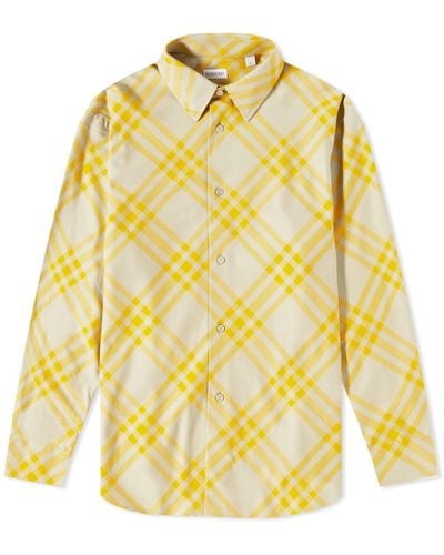 Burberry Check Shirt - Yellow