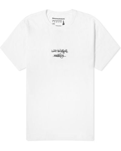 Maharishi Kay One Distorted Dragon T-Shirt - White
