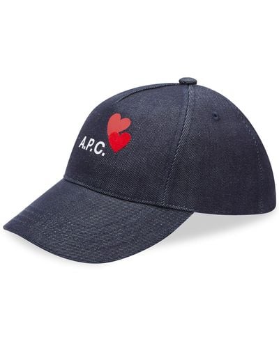 A.P.C. Valentines Logo Cap - Blue
