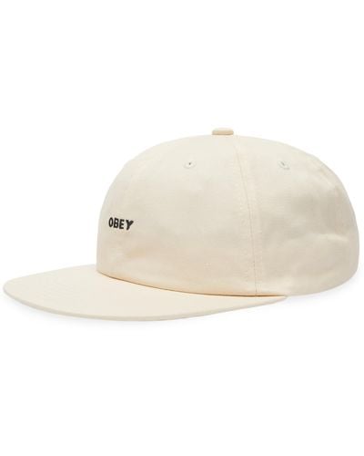 Obey Bold Cord 6-Panel Cap - Natural