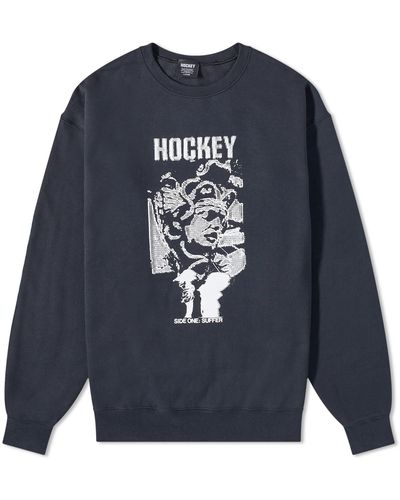Hockey God Of Suffer 2 Crew Sweatshirt - Blue