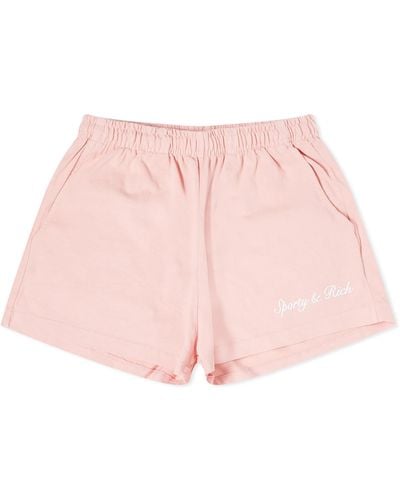 Sporty & Rich Syracuse Disco Shorts - Pink