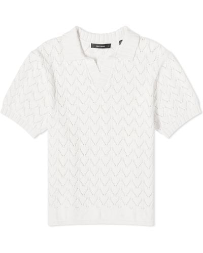 Daily Paper Yinka Relaxed Short Sleeve Polo - White