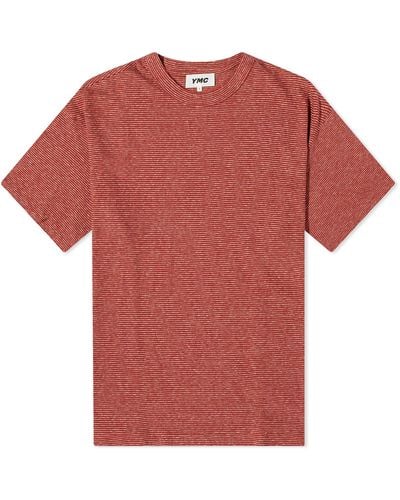 YMC Triple Stripe T-Shirt - Red