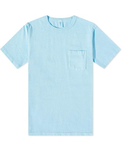 Velva Sheen Pigment Dyed Pocket T-Shirt - Blue