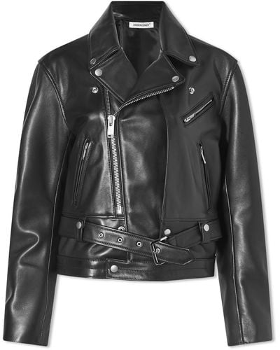 Undercover Leather Biker Jacket - Black