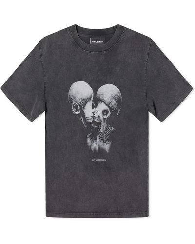 Han Kjobenhavn Aliens Kissing Boxy T-Shirt - Gray