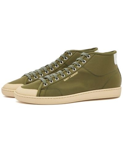 Saint Laurent Sl-39 Mid Top Trainers - Green