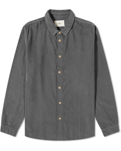 Folk Babycord Shirt - Grey