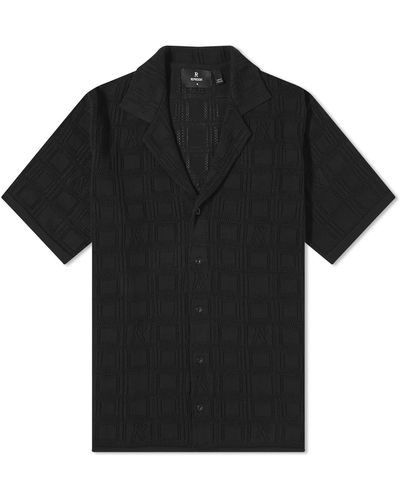 Represent Lace Knitted Vacation Shirt - Black