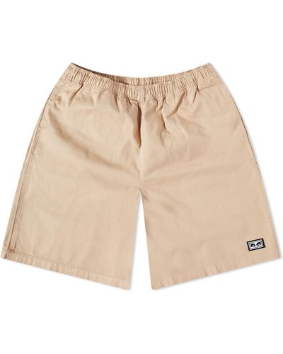 Obey Easy Relaxed Twill Shorts - Natural