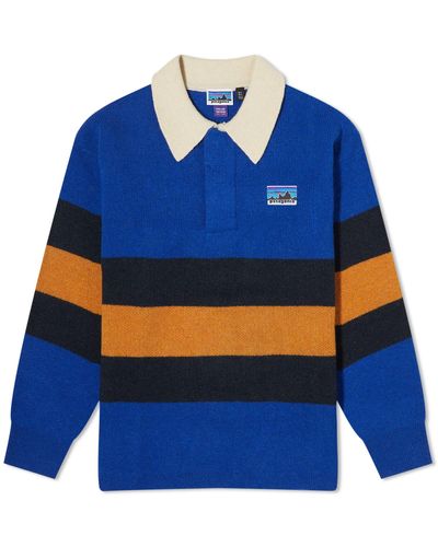 Patagonia 50th Anniversary Recycled Wool Rugby Knit - Blue