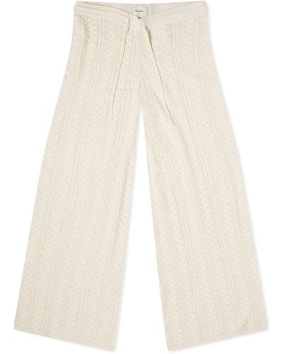 Holzweiler Thiril Crochet Knit Pants - Natural