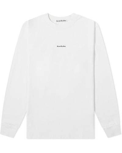 Acne Studios Erwin Long Sleeve Stamp T-Shirt - White