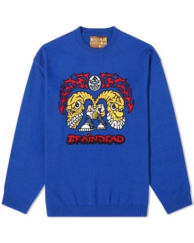 Brain Dead Bonecrusher Sweater - Blue