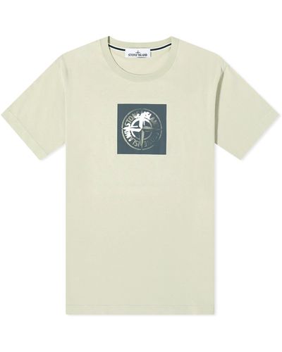 Stone Island Institutional One Badge Print T-Shirt - Natural