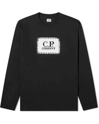 C.P. Company Box Logo Longsleeve T-Shirt - Black