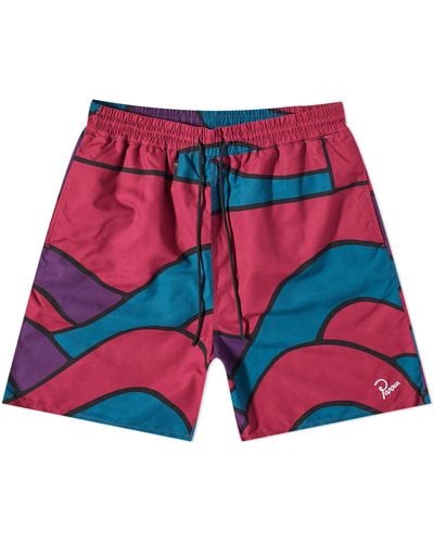 by Parra Mountain Waves Swim Shorts - Red