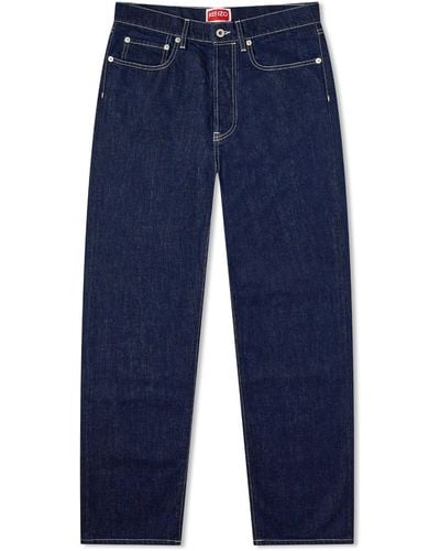 KENZO Straight Fit Jeans - Blue