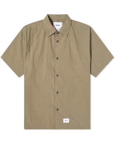 WTAPS 04 Confusion Short Sleeve Back Print Shirt - Natural