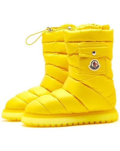 Moncler Gaia Pocket Mid Padded Boot - Yellow