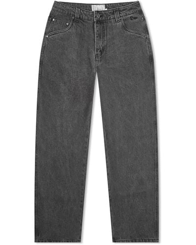 Dime Classic Relaxed Denim Trousers - Grey