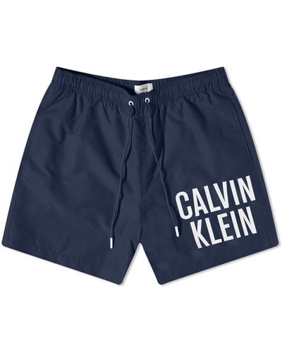 Calvin Klein Large Logo Swim Short - Blue
